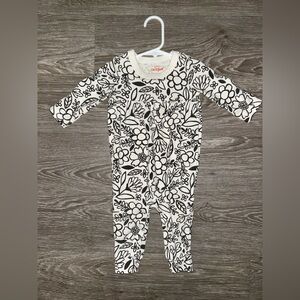 CAT & JACK Baby Floral Bodysuit - Gray and White